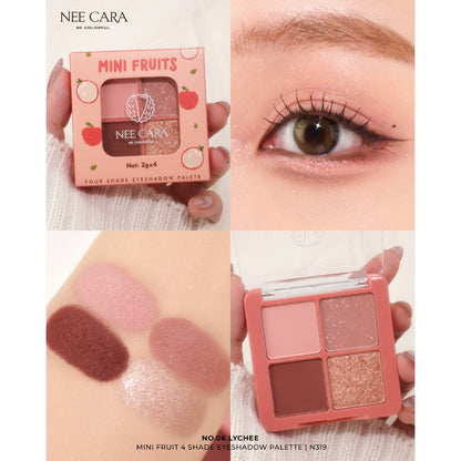 Nee Cara Eyeshadow Mini Palette - 迷你四色眼影盤 - Rosy Aura