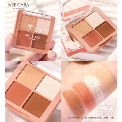 Nee Cara Eyeshadow Mini Palette - 迷你四色眼影盤 - Rosy Aura