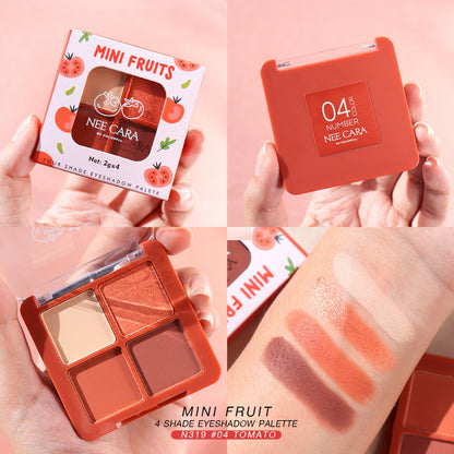 Nee Cara Eyeshadow Mini Palette - 迷你四色眼影盤 - Rosy Aura